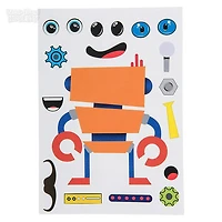 Robot Character Sticker Set - 12 Pieces