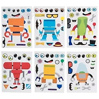Robot Character Sticker Set - 12 Pieces