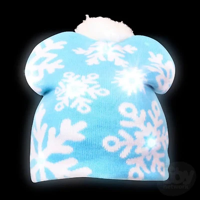 Snowflake Light-Up Beanie Hat