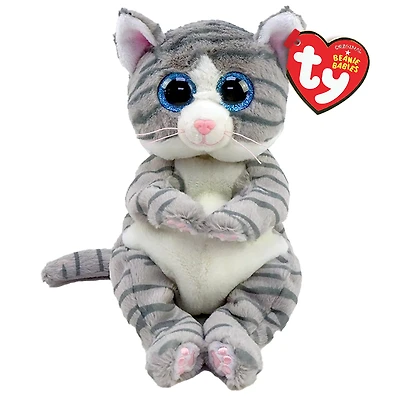 Beanie Bellie - Grey Tabby Cat - 8" Small