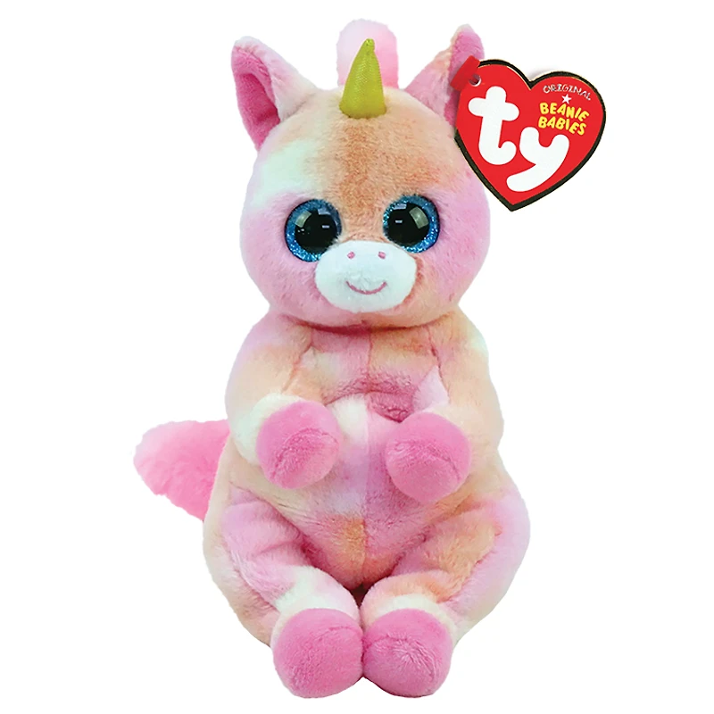 Beanie Bellie - Skylar the Pink and Orange Unicorn - 13" Medium