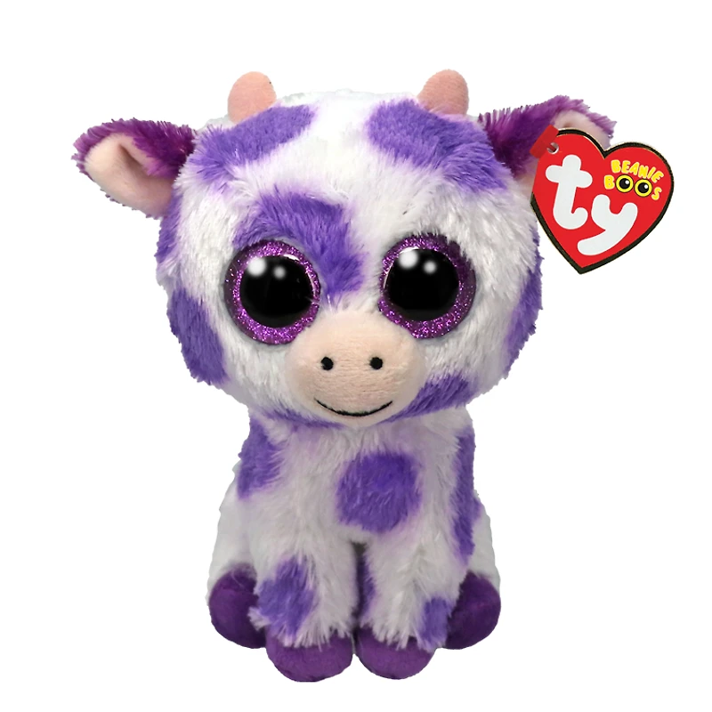 Beanie Boo - Ethel Purple Spotted Cow - 6" Small