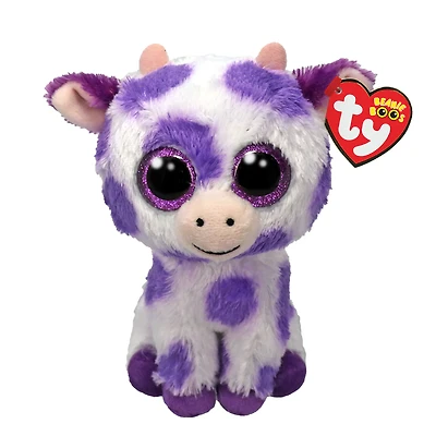 Beanie Boo - Ethel Purple Spotted Cow - 6" Small