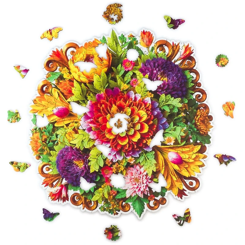 Flora - Charming Bouquet Wooden Puzzle - 200 Pieces