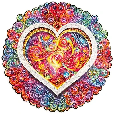 Mandala - Conscious Love Wooden Jigsaw Puzzle