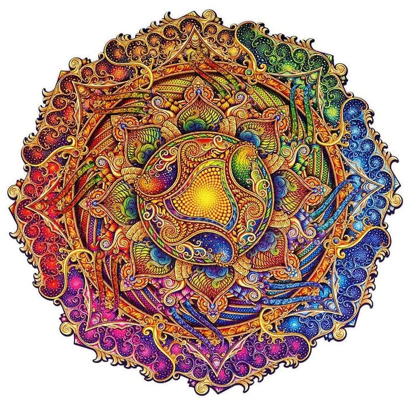 Mandala - Inexhaustible Abundance Wooden Jigsaw Puzzle