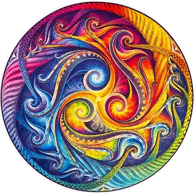 Mandala - Spiral Incarnation Wooden Jigsaw Puzzle