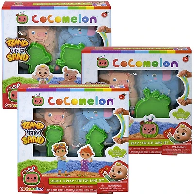 Cocomelon Sculpt & Play Stretch Sand Set in window