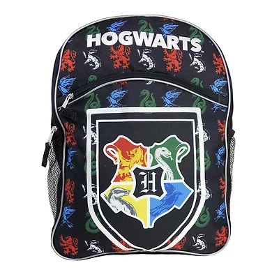 Harry Potter 16" Black Backpack w/ Front Pocket