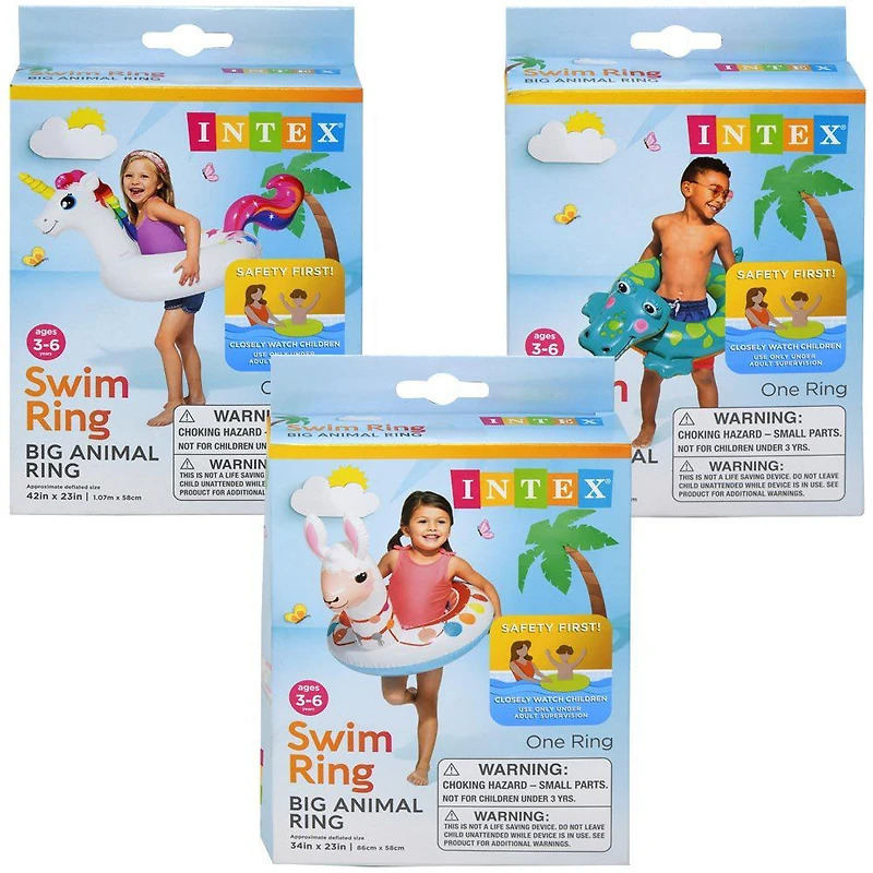 Intex Big Animal Rings - Unicorn, Alligator, Llama