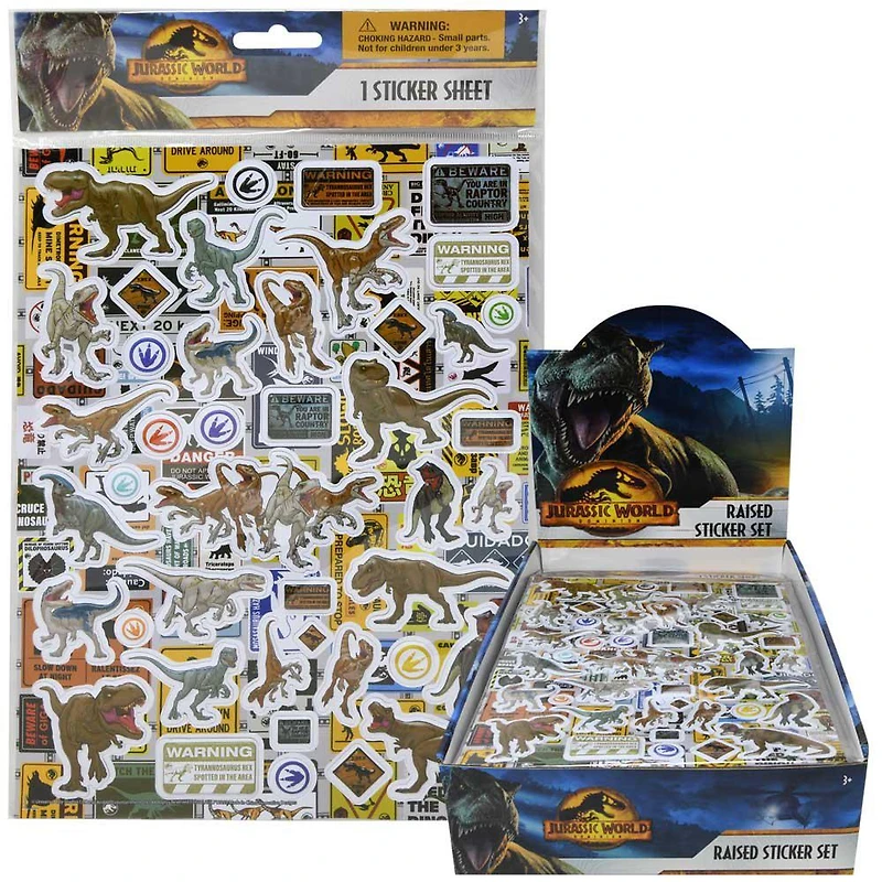 Jurassic World Raised Sticker Sheet