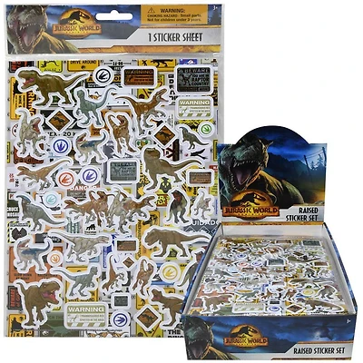 Jurassic World Raised Sticker Sheet