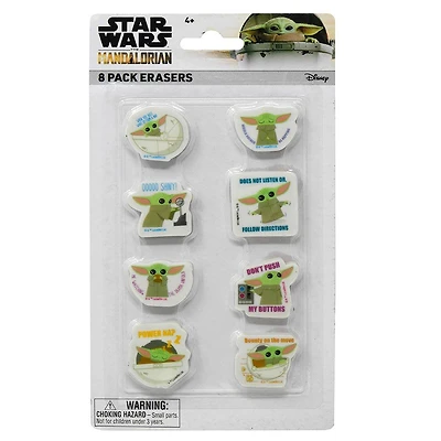Mandalorian The Child 8 Pack Eraser on blister card
