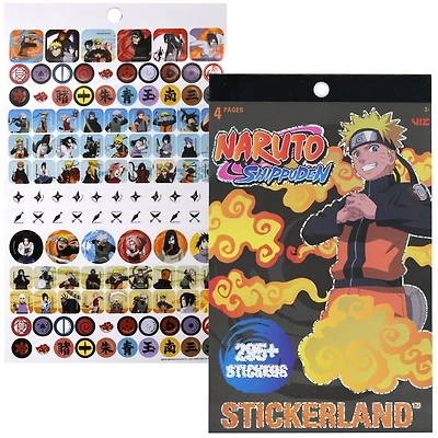 Naruto Shippuden 4 Sheet Foil Cover Sticker Pad, 200+ Stickers