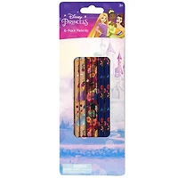 Princess 6 Pack Pencils on blister card