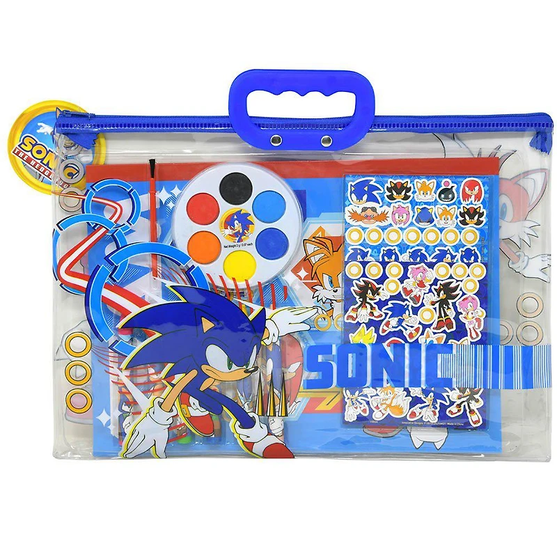 Sonic 12 Piece Stationery in Zipper Tote Set