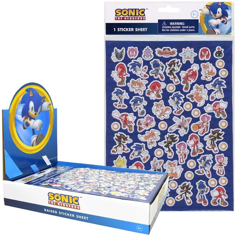 Sonic Raised Sticker Sheet