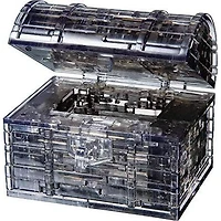 3D Crystal Puzzle - Black Treasure Chest