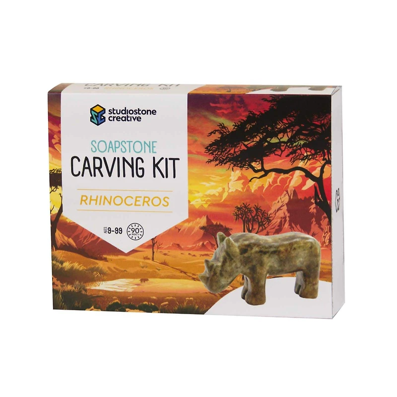 Soapstone Carving Kit Rhinoceros