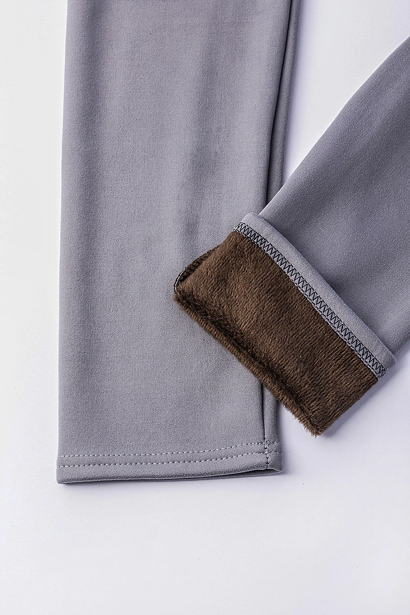 Stormy Gray - Cozy Lined Leggings