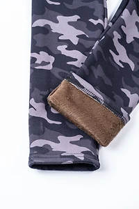 Camouflage violet - Leggings doublés confortables