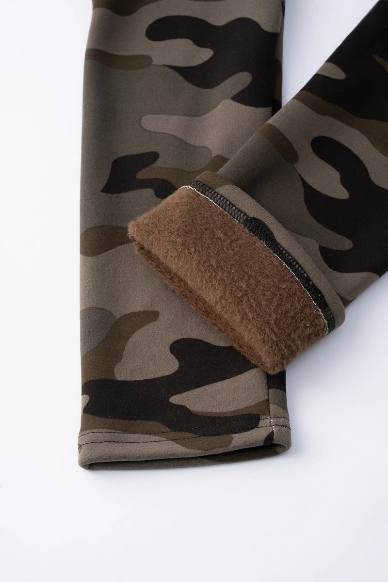 Light Camouflage - Cozy Lined Leggings