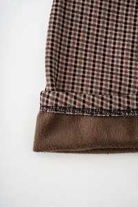 Brown Checkers - Cozy Lined