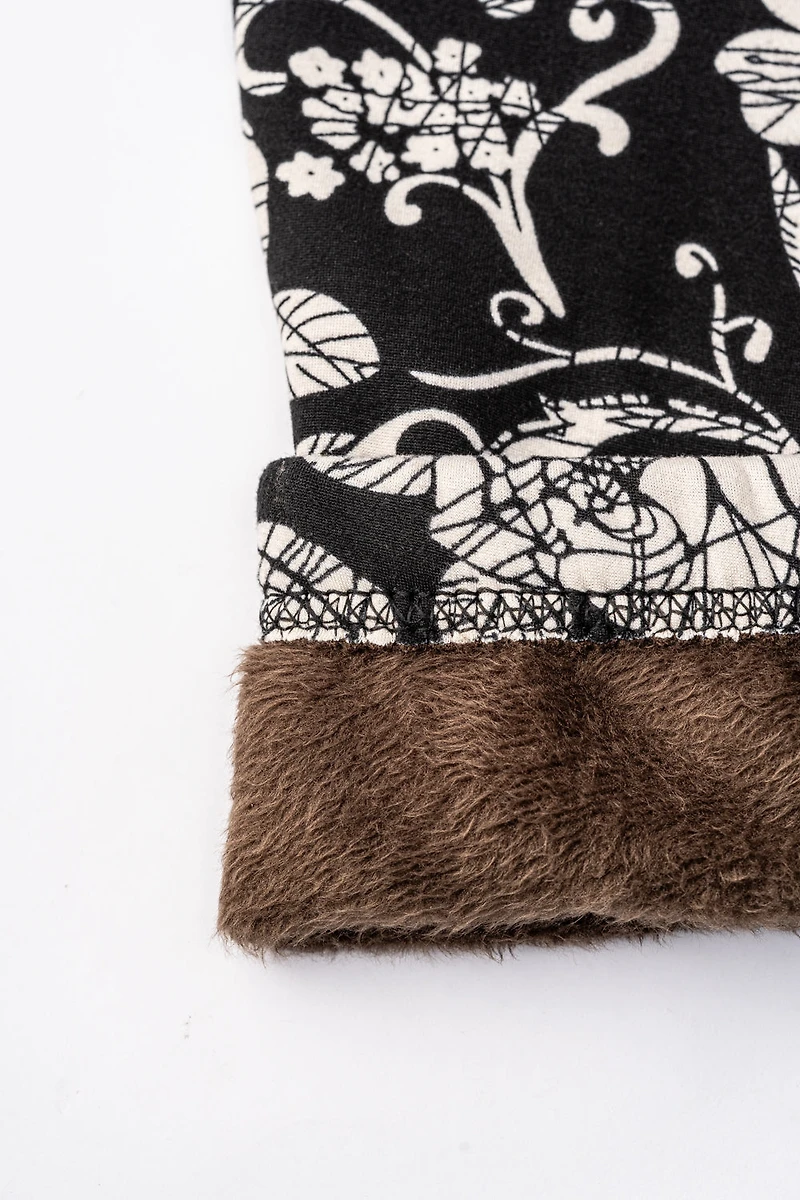 Fleurs beiges - doublées confortables