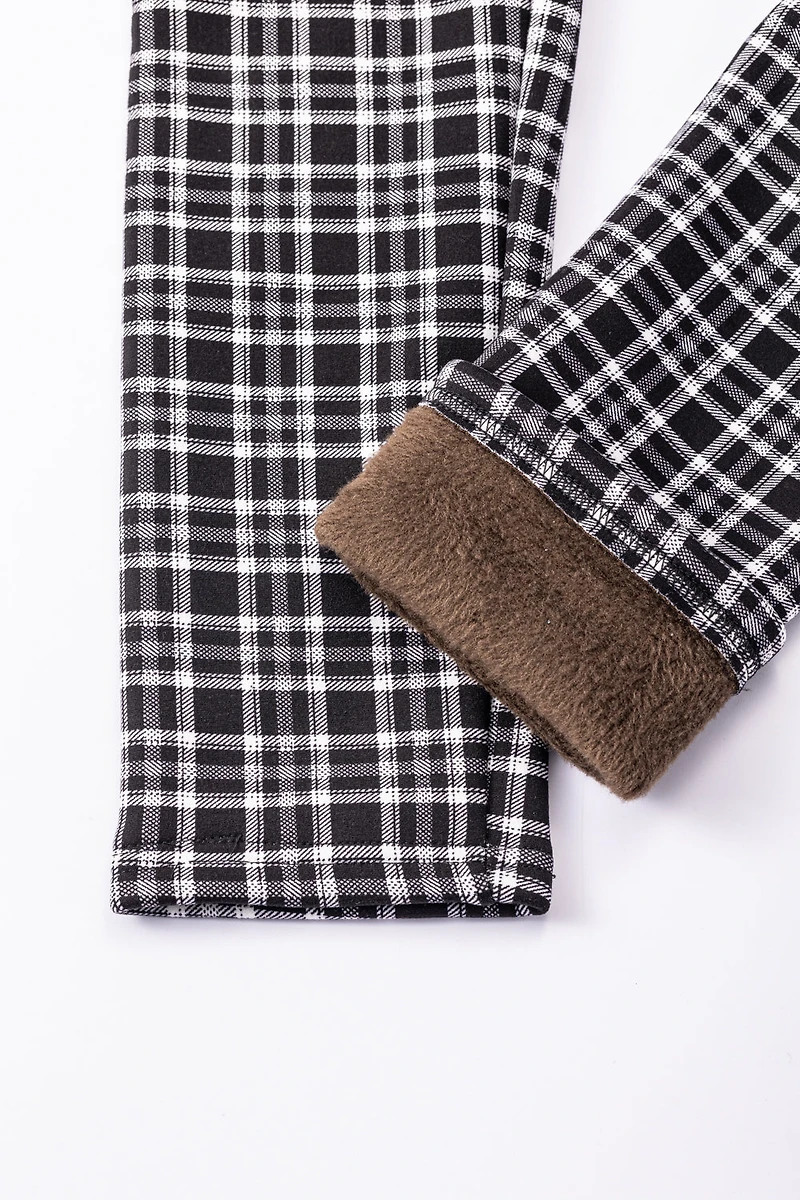 Black Squares - Cozy Lined Leggings