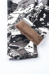 Gris et blanc - Leggings doublés confortables