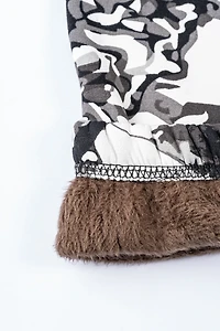 Gris et blanc - Leggings doublés confortables