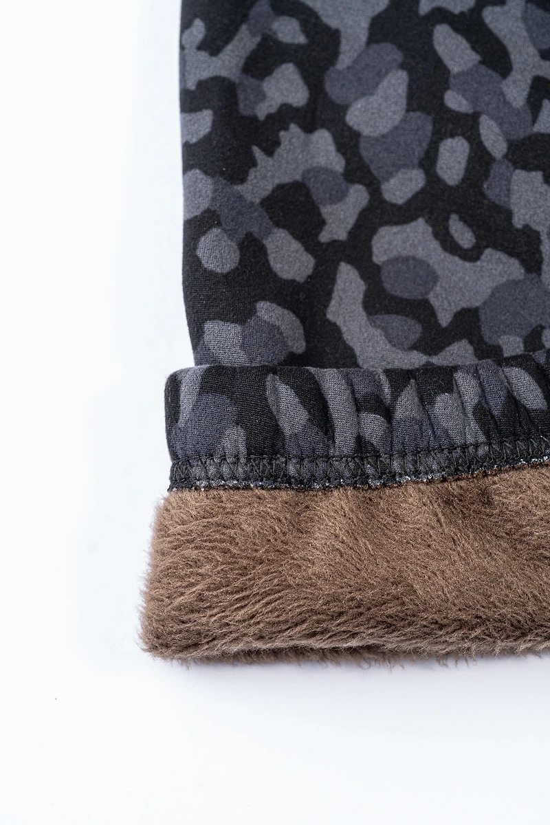 Grey Cheetah - Cozy Lined Leggings