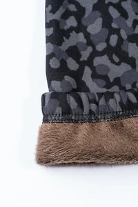 Grey Cheetah - Cozy Lined Leggings