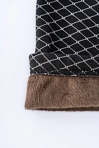 B&W Prints - Cozy Lined Leggings