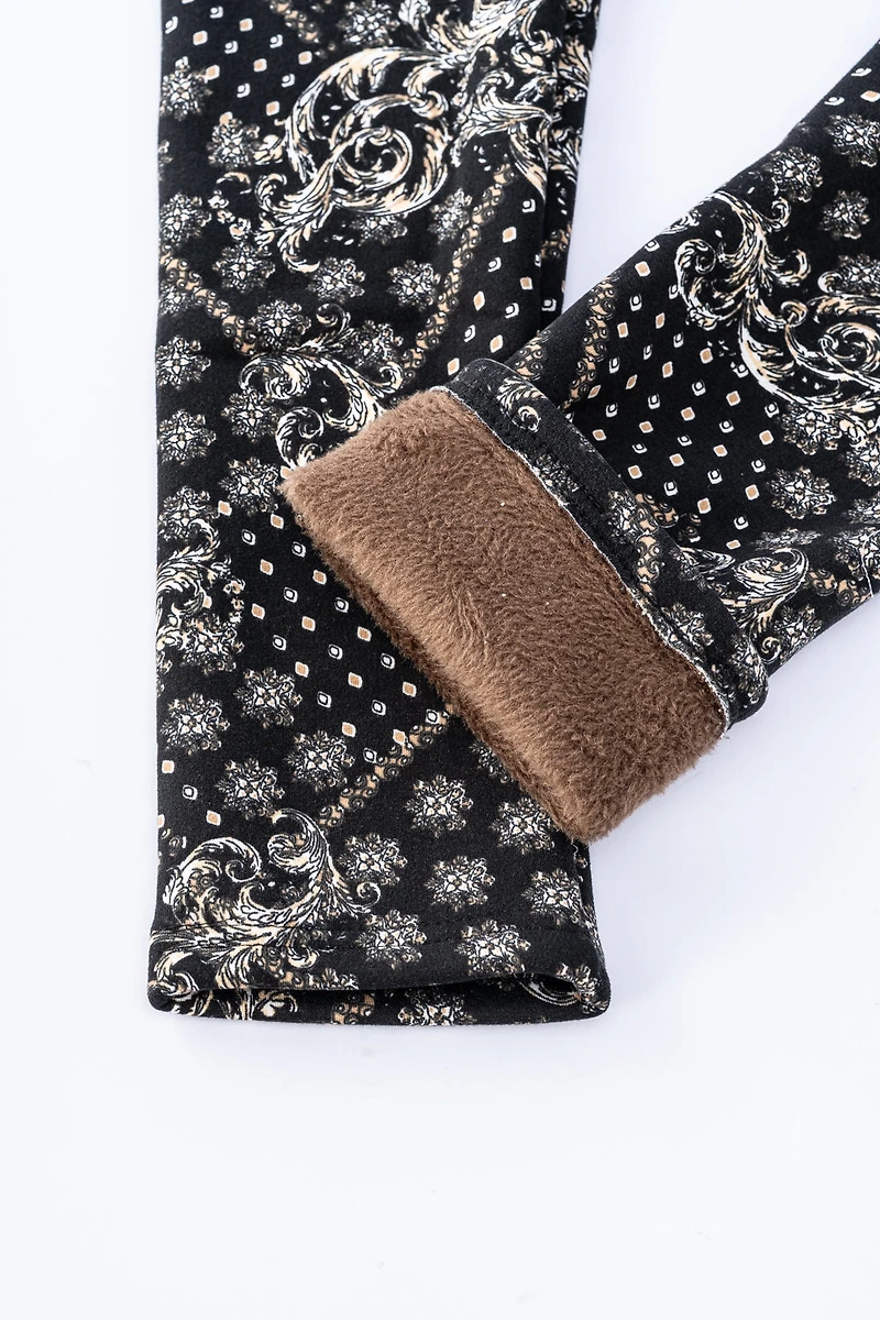 Royal B&W - Cozy Lined Leggings