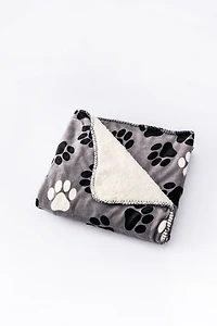 Grey Little Paws - Sherpa Blanket