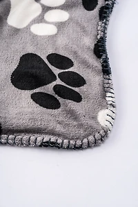 Grey Little Paws - Sherpa Blanket