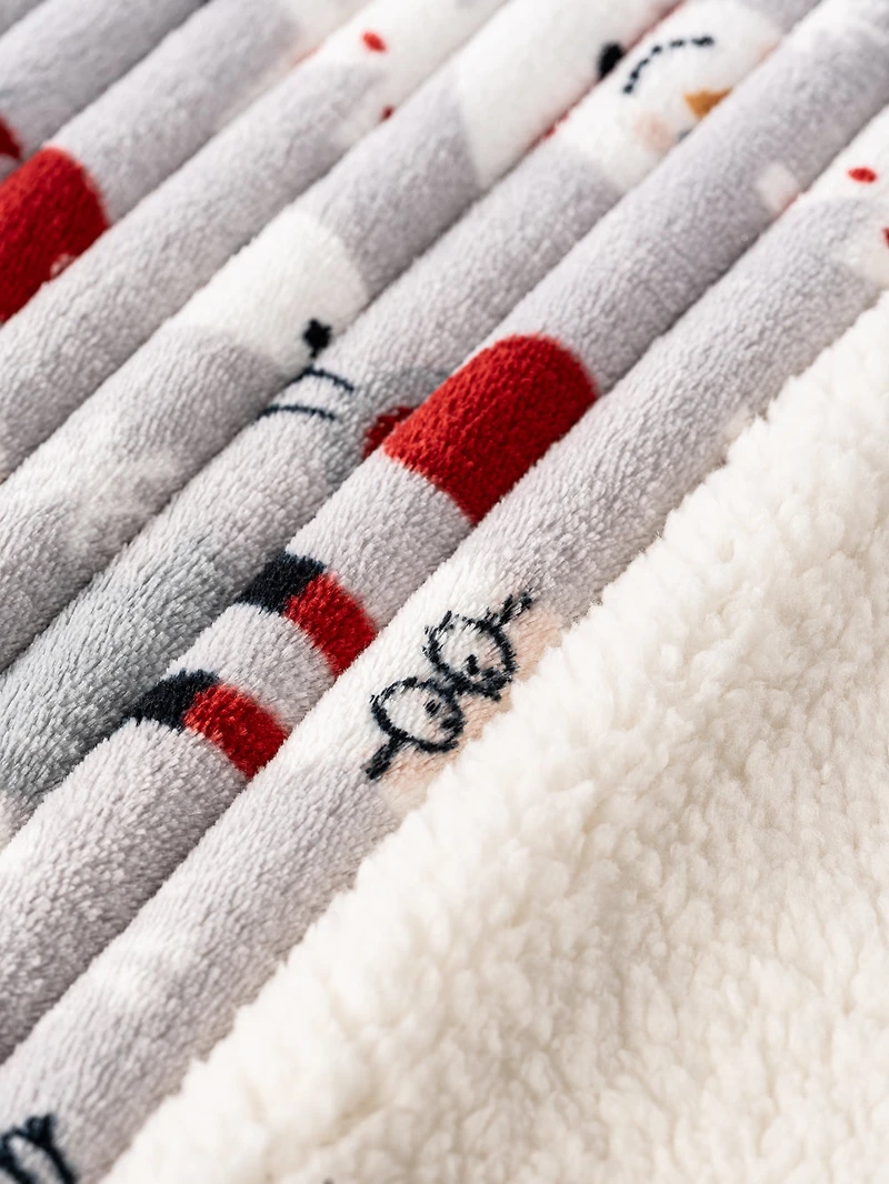 Cuddly Snowman - Sherpa Blanket