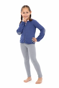Stormy Grey Kid's - Cozy Lined Leggings