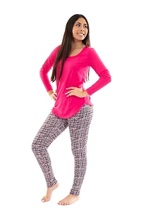 Pink Pattern - Cozy Lined Leggings