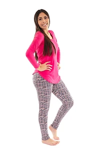 Pink Pattern - Cozy Lined Leggings