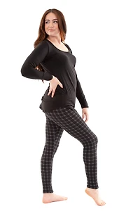 B&W Glen - Cozy Lined Leggings