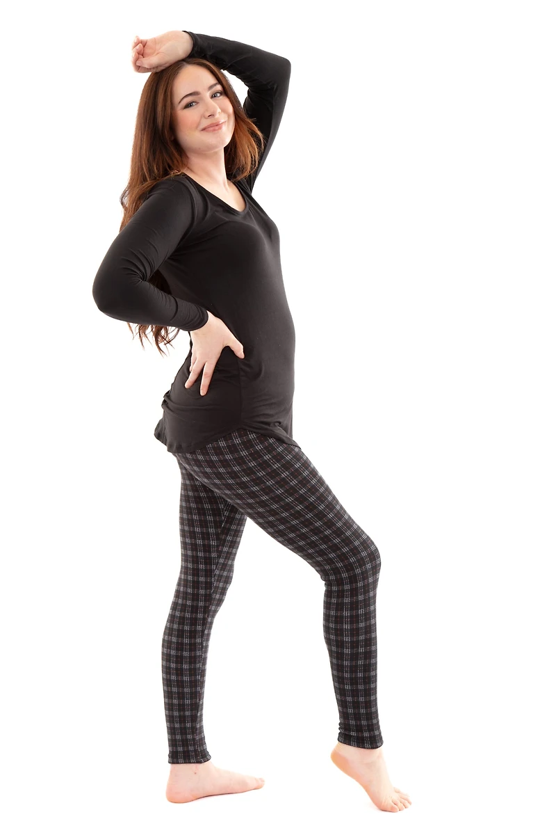 B&W Glen - Cozy Lined Leggings