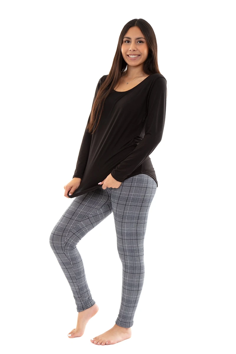 Glen Plaid - Cozy Lined Leggings
