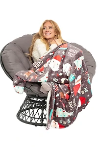 Holly Jolly Xmas - Sherpa Blanket