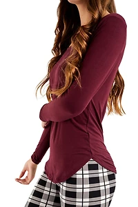 Black - Long Sleeve Tunic Top