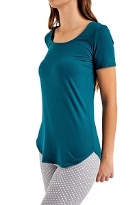 Black - Short Sleeve Tunic Top