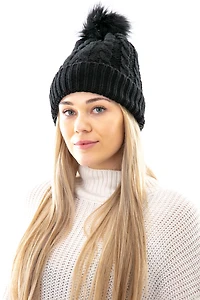 Black - Cozy Lined Hat