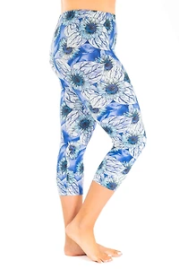 Blue Daisies - Capris