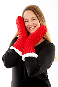 Black - Cozy Lined Mittens